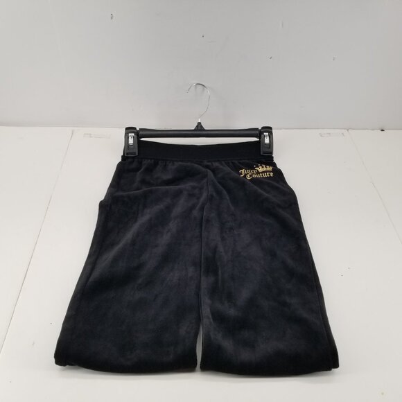 JUICY COUTURE TRACKSUIT  Rhinestones Black  VELOUR SIZE 8/10 - Picture 6 of 16